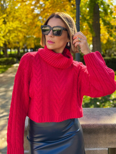 Carissa Sweater (Red) - theClothesRak