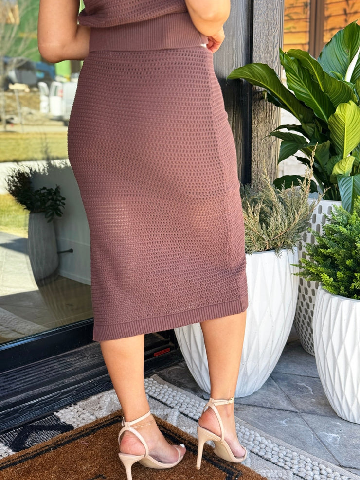 Cora Skirt (Sepia Brown) - theClothesRak