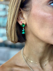 Elyssa Drop Earring (Emerald Green) - theClothesRak