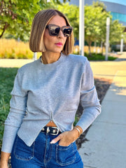 Lidia Sweater (Heather Gray) - theClothesRak