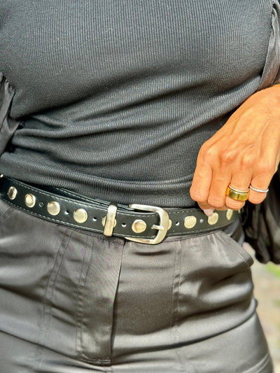 Studded Belt (Silver) - theClothesRak