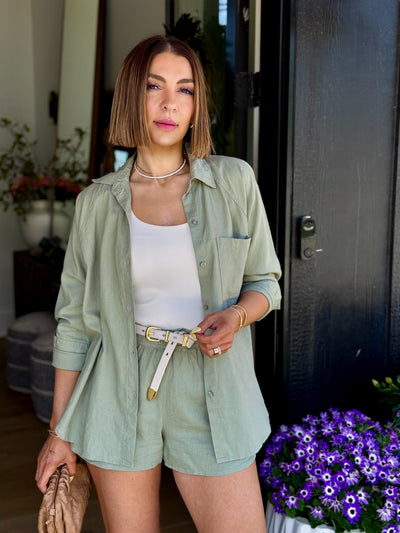 The Perfect Linen Top (Avocado) by Z Supply - theClothesRak