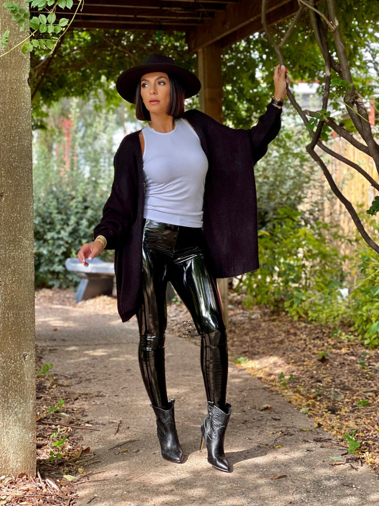 FAUX PATENT LEATHER LEGGING WITH PERFECT CONTROL – Insanity El Paseo