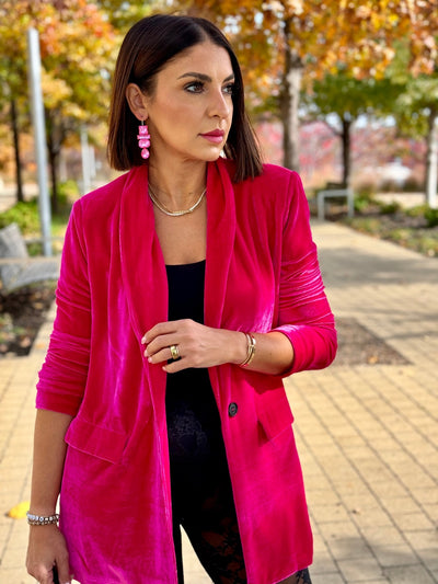 Melanie Velvet Blazer - theClothesRak